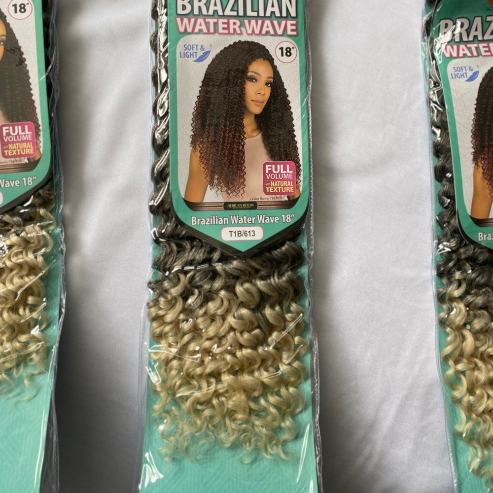 Bobbi Boss African Roots Braid Collection Crochet Brazilian Water Wave 18” 3Pack - Picture 8 of 8